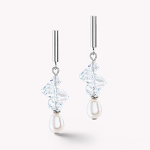 Elegance Crystals Earrings Freshwater Pearl
