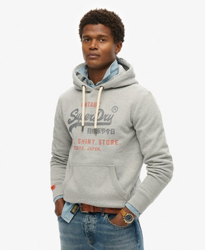 Heritage hoodie met Vintage logo en relaxte pasvorm
