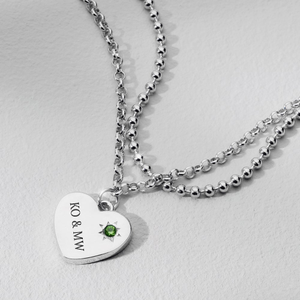 CANDY Love Silver & Emerald Heart Bracelet