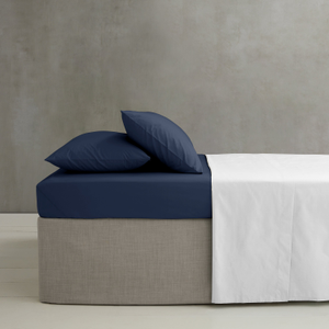 Catherine Lansfield Easy Iron Percale Extra Deep Bed Linen Fitted Sheet Navy