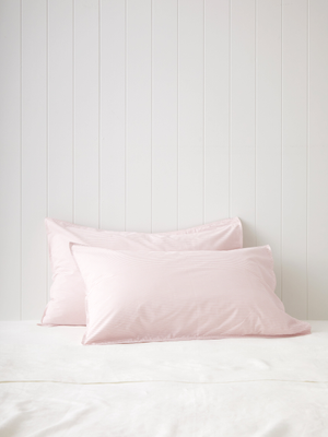 Purity Organic Cotton Standard Pillowcase Set in Pink Stripe