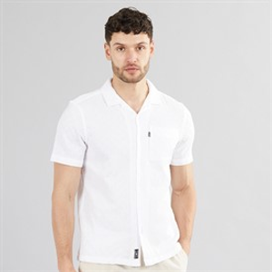Tokyo Laundry Mens Alavaro Short Sleeve Shirt White