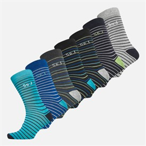 Smith And Jones Mens Leneca Seven Pack Socks Assorted