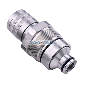 FFH 48mm Hydraulic Quick-Connect Coupler AT406475 for Yanmar Engine 4TNV84T John Deere Loader 320E 323E 328E 326E 329E 332E 318E 333E 319E 333P 334P 