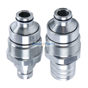 FFH 48mm Male & Female Flat Face Coupler Kit V1311-77140 V1311-77150 for Kubota Track Loader