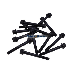 14Pcs Cylinder Head Bolt 6670353 for Kubota Engine D722 D902 Bobcat Excavator 418 E08 E10 E14 E16 E17 E19 E20 Loader 453 463 MT50 MT52 MT55 MT85