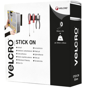 VELCRO® Brand Ruban auto agrippant adhésif fixation extrême 50mm x 5M noir