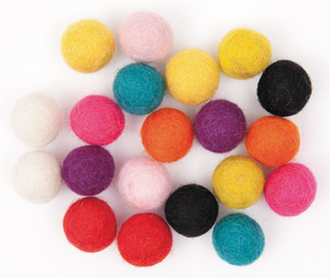 Boules en feutre - Mixte multicolore
