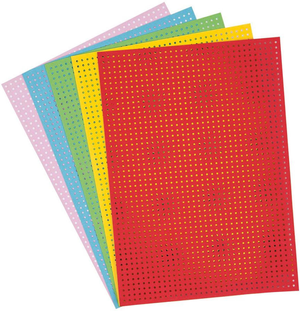 Lot de 10 feuilles carton à broder - Couleurs