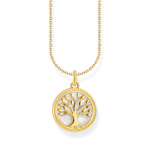 Gold Plated White Tree of Love Necklace