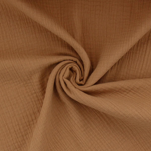 Tissu double gaze de coton - Caramel