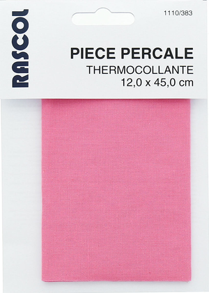 Percale thermocollante pour réparation - Rose