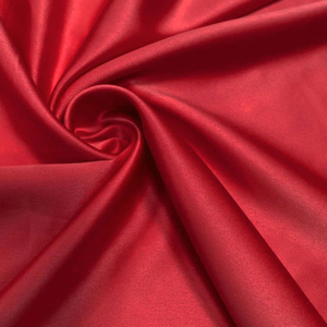 Tissu satin extensible - Rouge