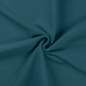 Tissu jersey bord côte - Bleu pétrole
