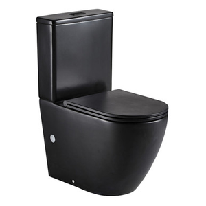 Koko Back-to-Wall Toilet Suite S-Trap 160-230 Set Out with Slim Seat Matte Black [304263]
