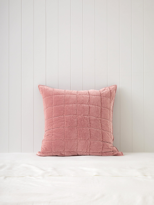 Maison Velvet European Pillowcase in Rose