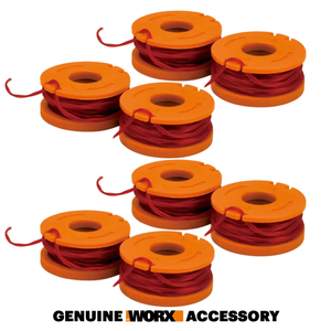 WORX 8-Pack Replacement Line Trimmer Spool & Line 3m - WA0004.4B