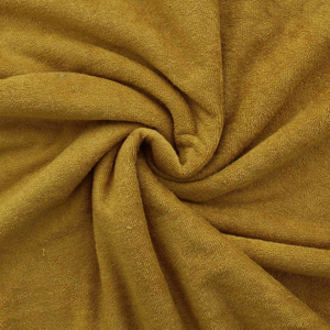 Tissu micro éponge viscose - Moutarde
