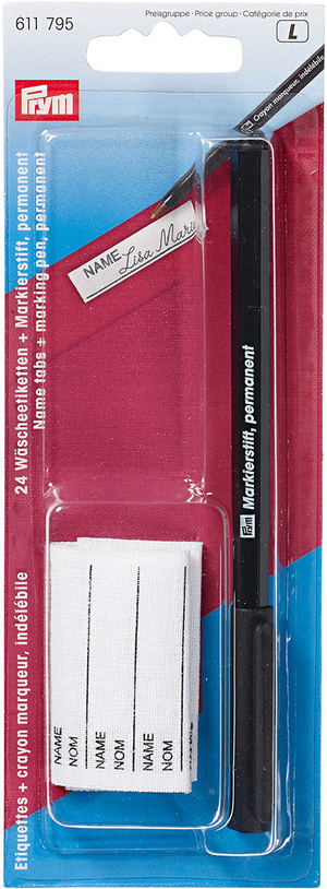 24 étiquettes thermocollantes + crayon marqueur indélébile