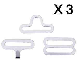 Set de 3 attaches noeud papillon - Argent
