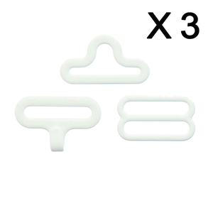 Set de 3 attaches noeud papillon - Blanc