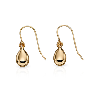 9ct Gold Teardrop Earrings