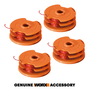 WORX 4-Pack Replacement Line Trimmer Spool with 1.65mm Dual Line  - WA0008 / WA0007