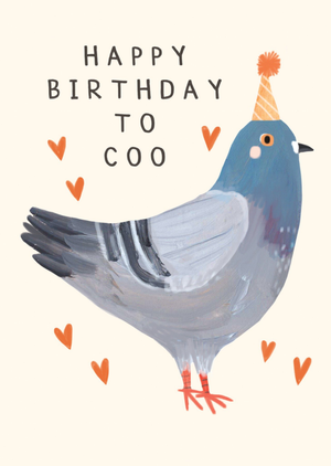 Happy Birthday To Coo Fun Illustrated Card