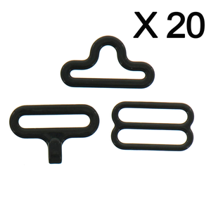 Set de 20 attaches noeud papillon - Noir