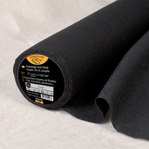 Entoilage non tissé thermocollant medium - Noir