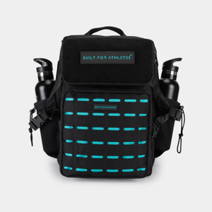 Black & Aqua Gym Backpack Compact
