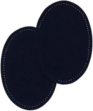 Coudières thermocollantes imitation daim bleu marine