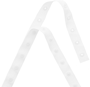 Pressions sur bande polyester - Blanc
