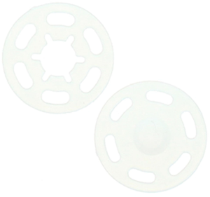 Bouton pression plastique - Blanc