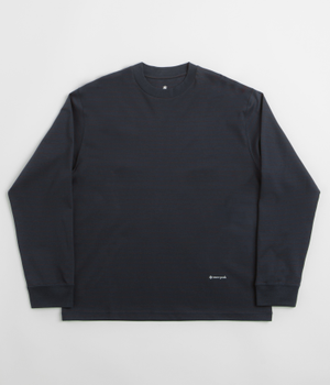 Snow Peak Organic Cotton Mercerized Long Sleeve T-Shirt - Blue Border