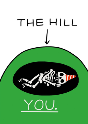 Funny Buried Under The Hill Old Age Birthday Card