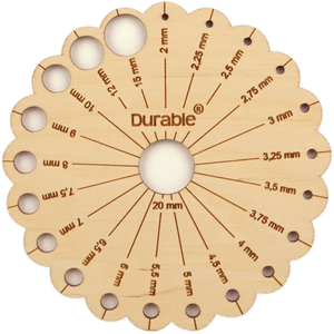 Jauge pour aiguilles à tricoter forme fleur en bois Durable