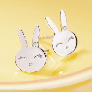 Signature Silver Bunny Stud Earrings