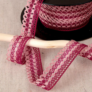 Dentelle feston 20mm  - Bordeaux, vieux rose