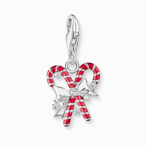 Classic Silver Candy Cane Charm