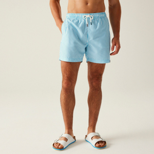 Regatta Mens Loras Swim Shorts - 2XL / Aquarius Blue Stripe