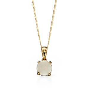 9ct Gold Opal October Birthstone Necklace
