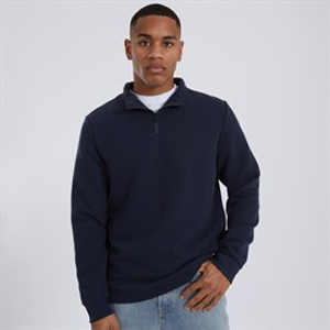 Brave Soul Mens Lowen Sweatshirt Navy