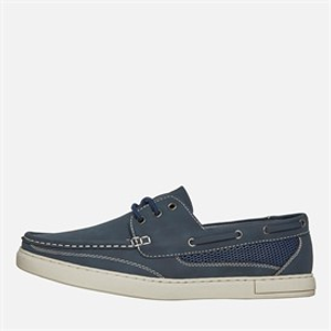Fluid Mens Helm Boat Shoes Navy
