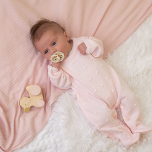 Pink Bubble Knit Onesie