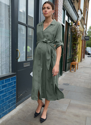 Kelsy Maternity Dress - IO 2 | UK 10 | EU 38 | US 6 / Khaki
