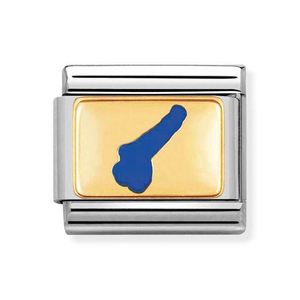 Classic Gold & Enamel Lake Garda Italy Charm