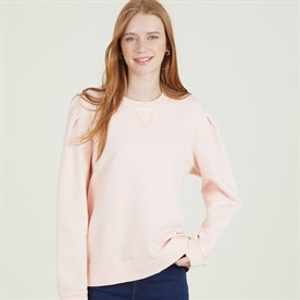 Crew Clothing Womens Pigment Dye Sweatshirt Tropical Peach