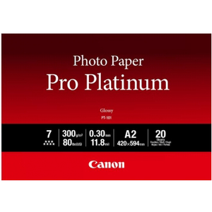 Canon PT101A2 Genuine Pro Platinum Photo Paper 300gsm A2 - 20 sheets