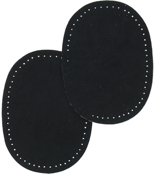 Mini coudières thermocollantes imitation daim noir